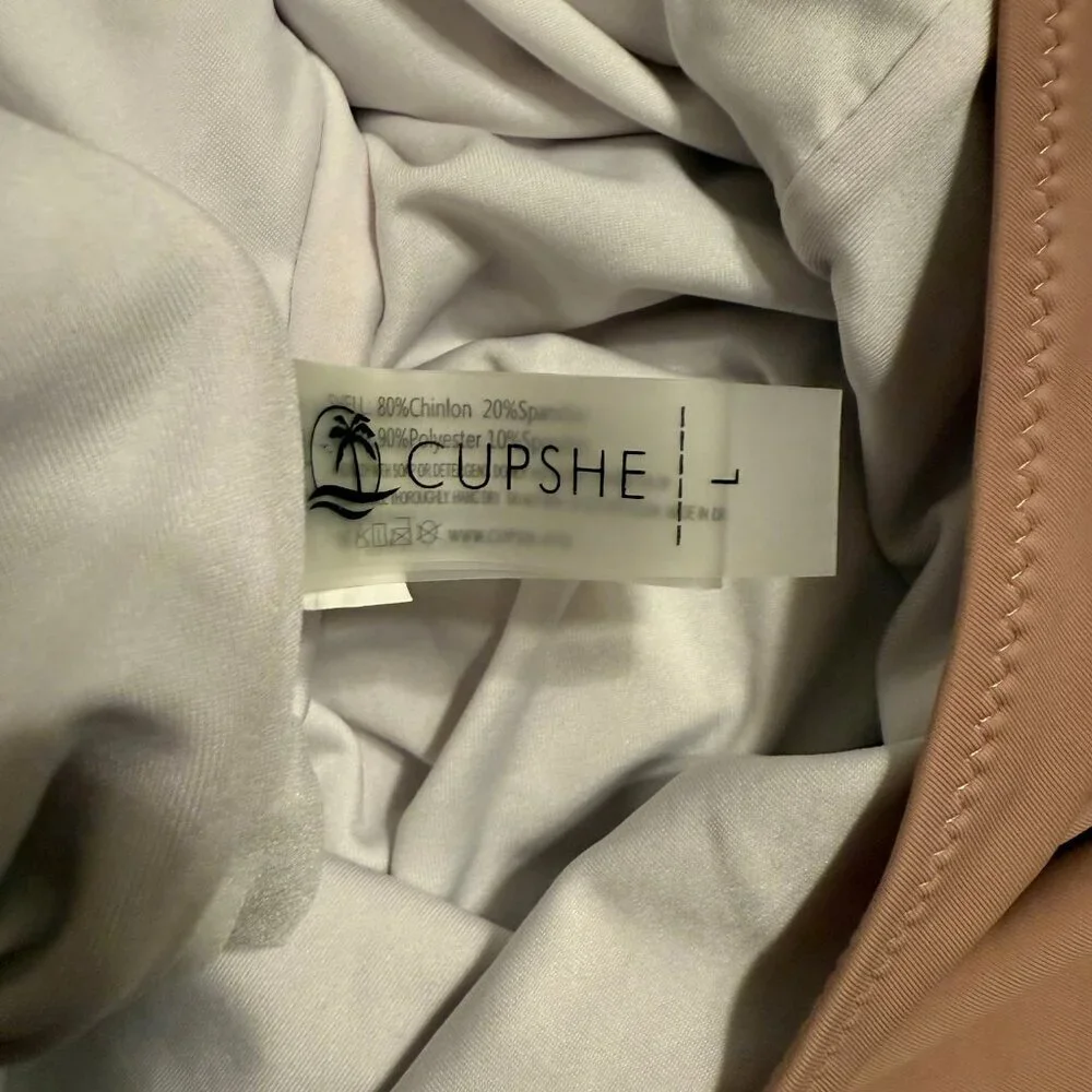 Cupshe Womens One Piece V-Neck Swimsuit w/Tummy Control - Size Large - Picture 8 of 9